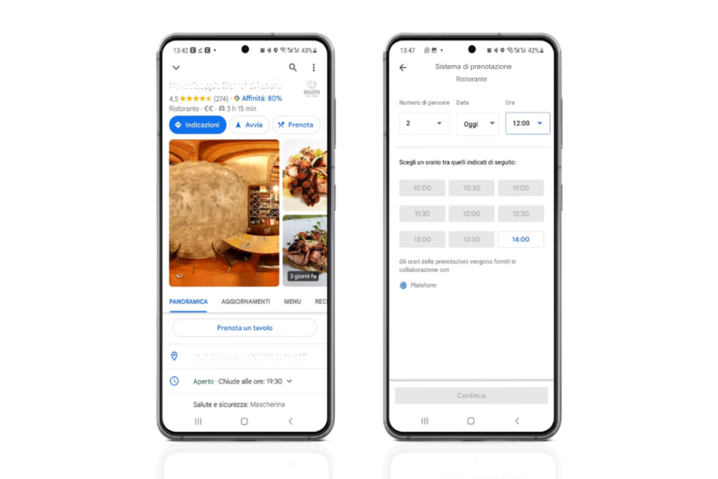 Scheda Google Business Profile per ristorante Reggio Calabria - SEO locale
